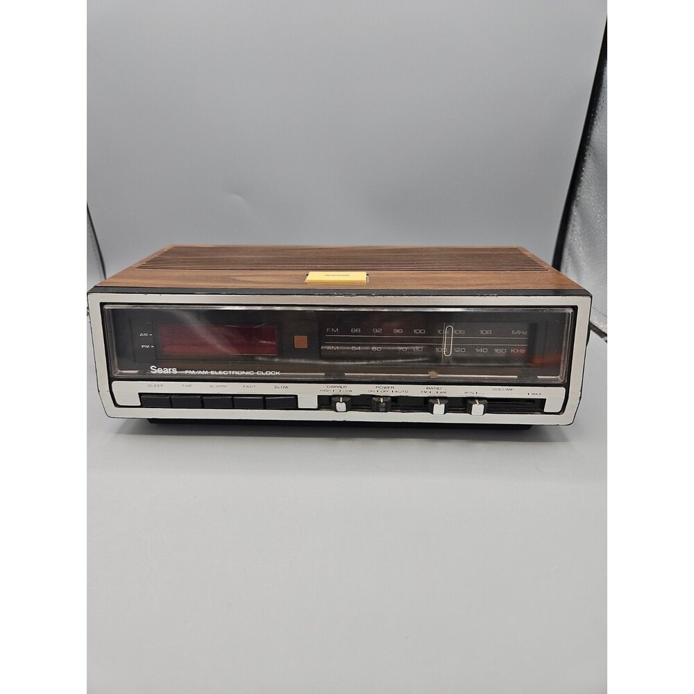 Vintage Sears AM/FM Digital Alarm Clock Radio Model 165.23800700 Tested